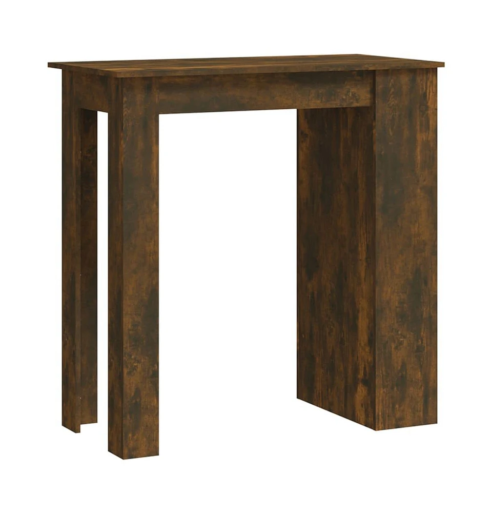 vidaXL Bar Table with Storage Rack Smoked Oak 40.2"x19.7"x40.7" Engineered Wood