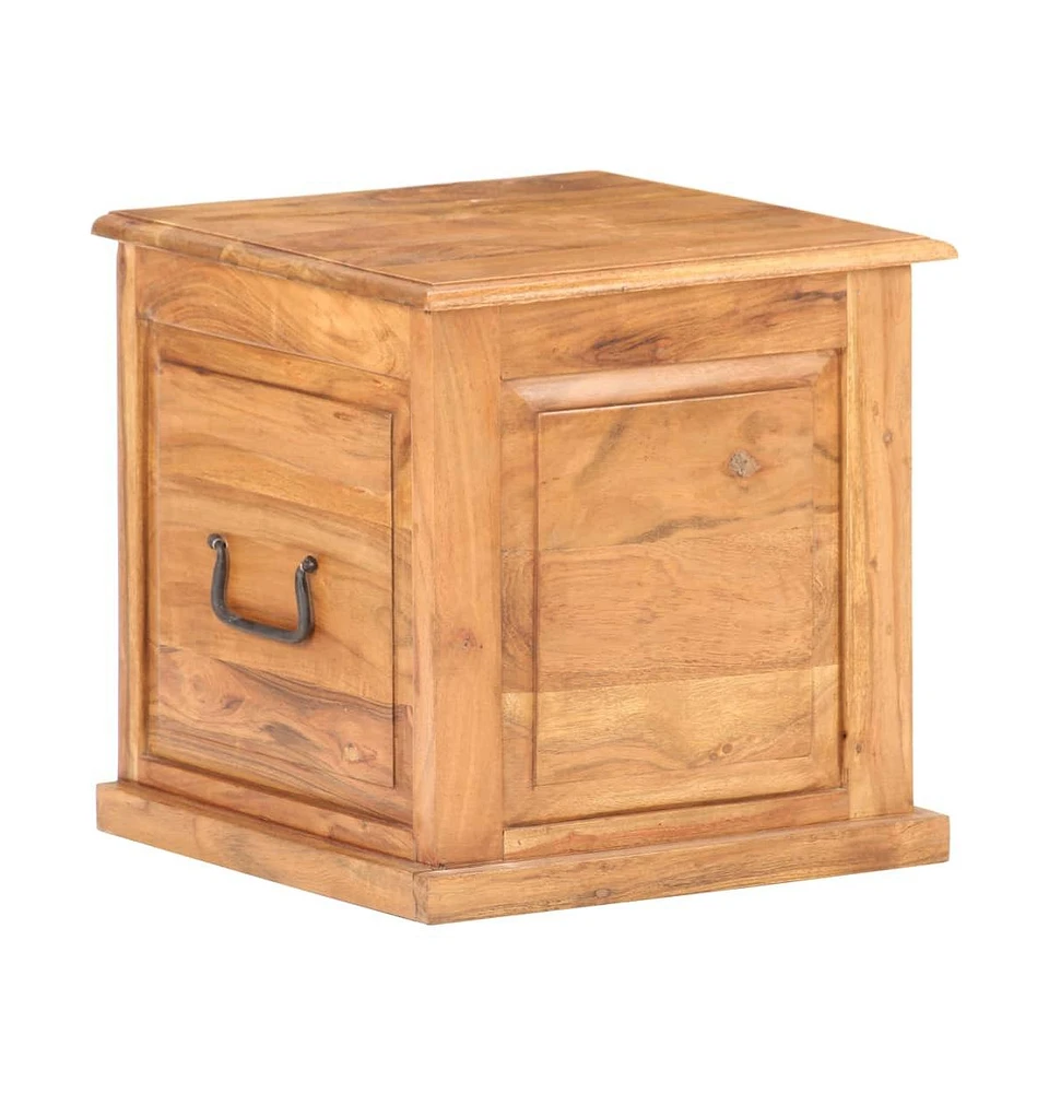 vidaXL Chest 15.7"x15.7"x15.7" Solid Acacia Wood