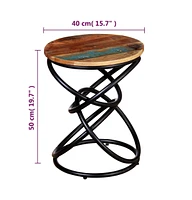 vidaXL End Table Solid Reclaimed Wood