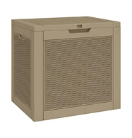 vidaXL Patio Storage Box Light Brown 21.9"x16.9"x20.9" Polypropylene