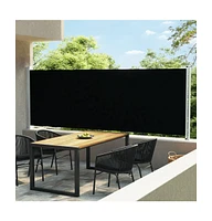 vidaXL Patio Retractable Side Awning 236.2"x63