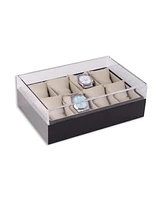 Bey-Berk Wood and Acrylic Eight Watch Box