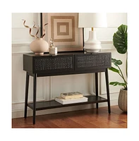 Safavieh Baisley 2 Drawer Rattan Console Table