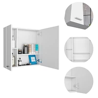 Crawford 4-Shelf Medicine Cabinet White