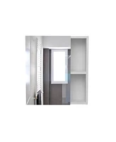 Streamdale Furniture Whirlwind 1-Shelf Rectangle Medicine Cabinet With Mirror White