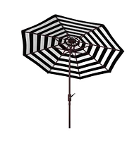 Safavieh Athens Inside Out Striped 9Ft Crank Outdoor Auto Tilt Umbrella