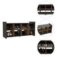 Streamdale Furniture Entryway Storage Unit, Eight Shoe Capacity - Espresso Mahogany