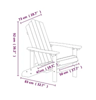 vidaXL Patio Adirondack Chair Hdpe Anthracite