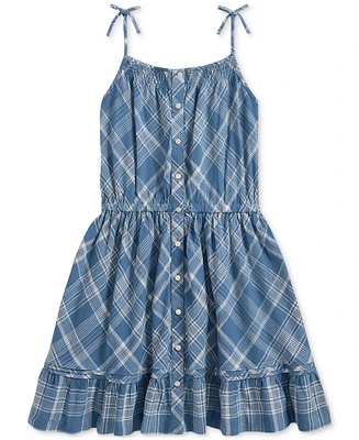 Polo Ralph Lauren Big Girls Plaid Cotton Madras Dress