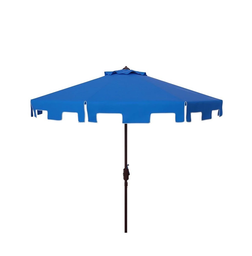 Safavieh Uv Resistant Zimmerman 9 Ft Crank Market Push Button Tilt Umbrella