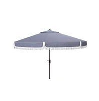 Safavieh Milan Fringe 11Ft Rnd Crank Umbrella