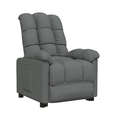 vidaXL Recliner Dark Gray Fabric