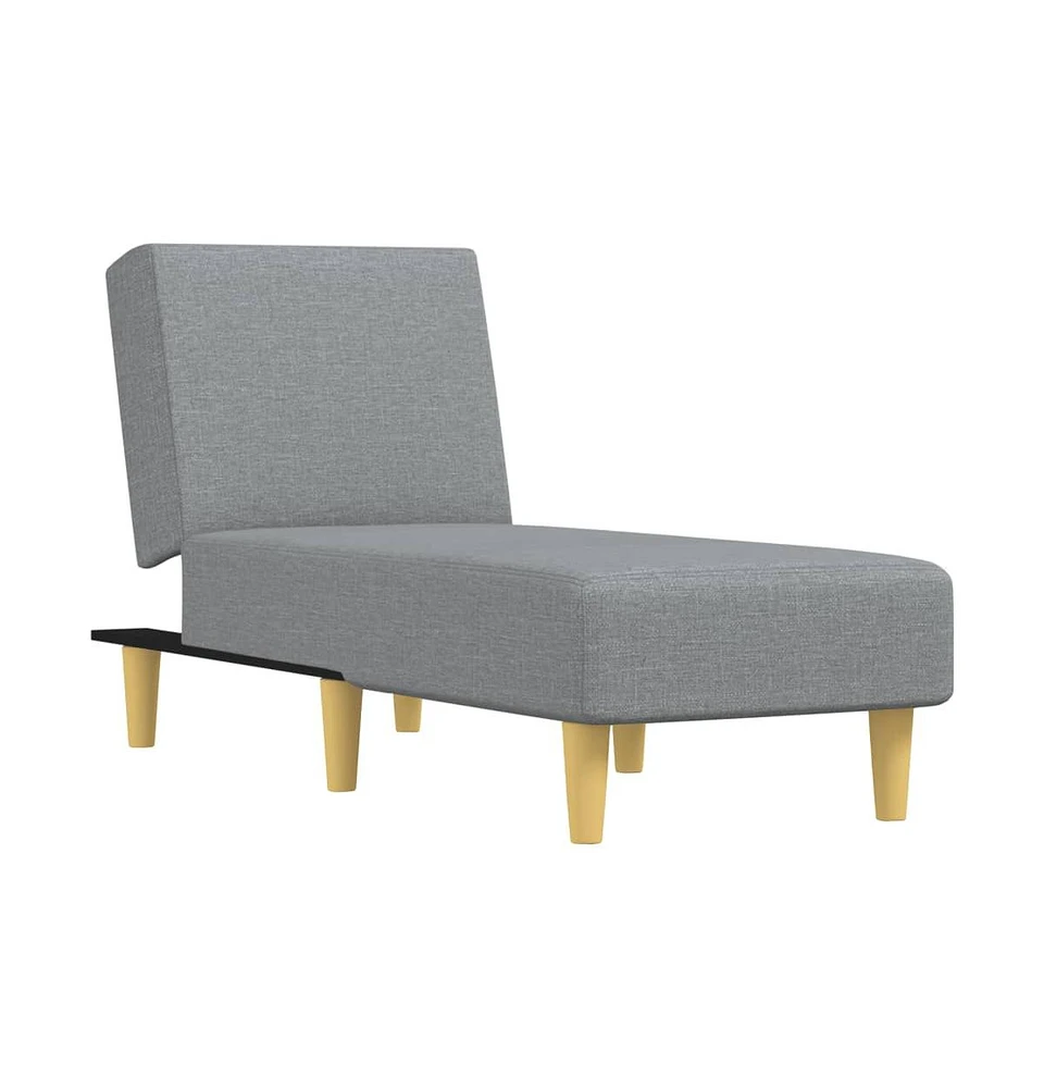 vidaXL Chaise Longue Light Gray Fabric