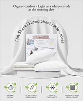 Purity Home Ultra-Light Cool Crisp 100% Cotton Percale 3-Pc. Sheet Set, Twin Xl