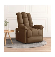 vidaXL Massage Recliner Brown Fabric