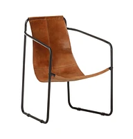 vidaXL Relaxing Armchair Brown Real Leather