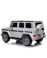 Simplie Fun Mercedes-Benz G500 Kids Ride On Car: Remote Control, 3 Speeds, Power Display, Bluetooth