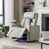 Power Swivel Recliner with Home Theater Features