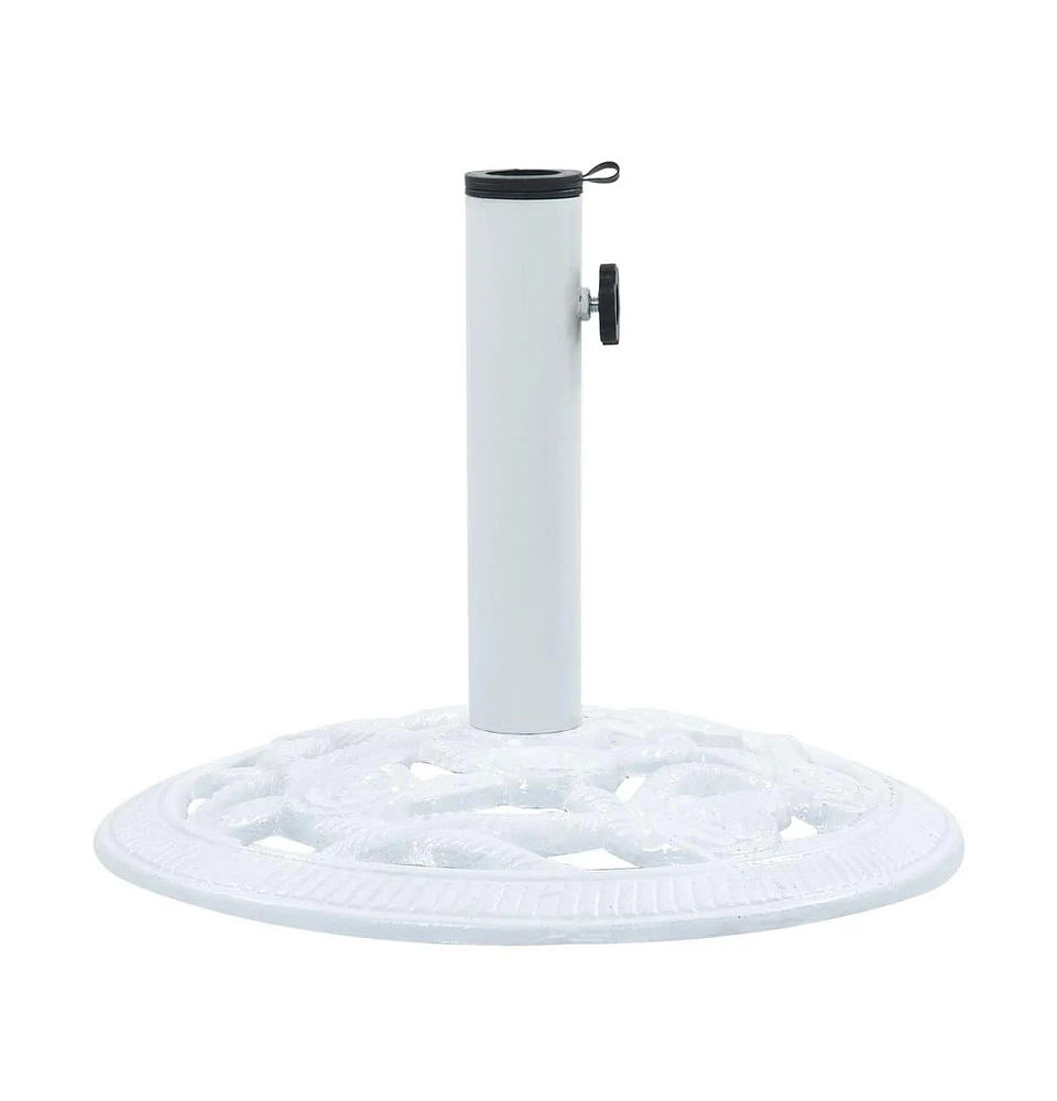 vidaXL Umbrella Base White 19.8 lb 15.7" Cast Iron