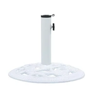 vidaXL Umbrella Base White 19.8 lb 15.7" Cast Iron