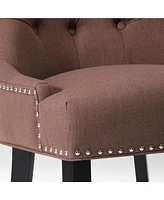 WestinTrends Upholstered Wingback Button Tufted Dining Chair