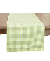 Saro Lifestyle Traditional Gingham Table Runner, 16"x72"