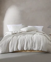 Calvin Klein Speckled Waffle 3 Piece Duvet Cover Set