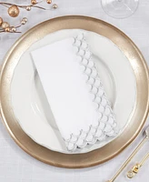 Saro Lifestyle Scalloped Edge Napkin Set of 4,20"x20"