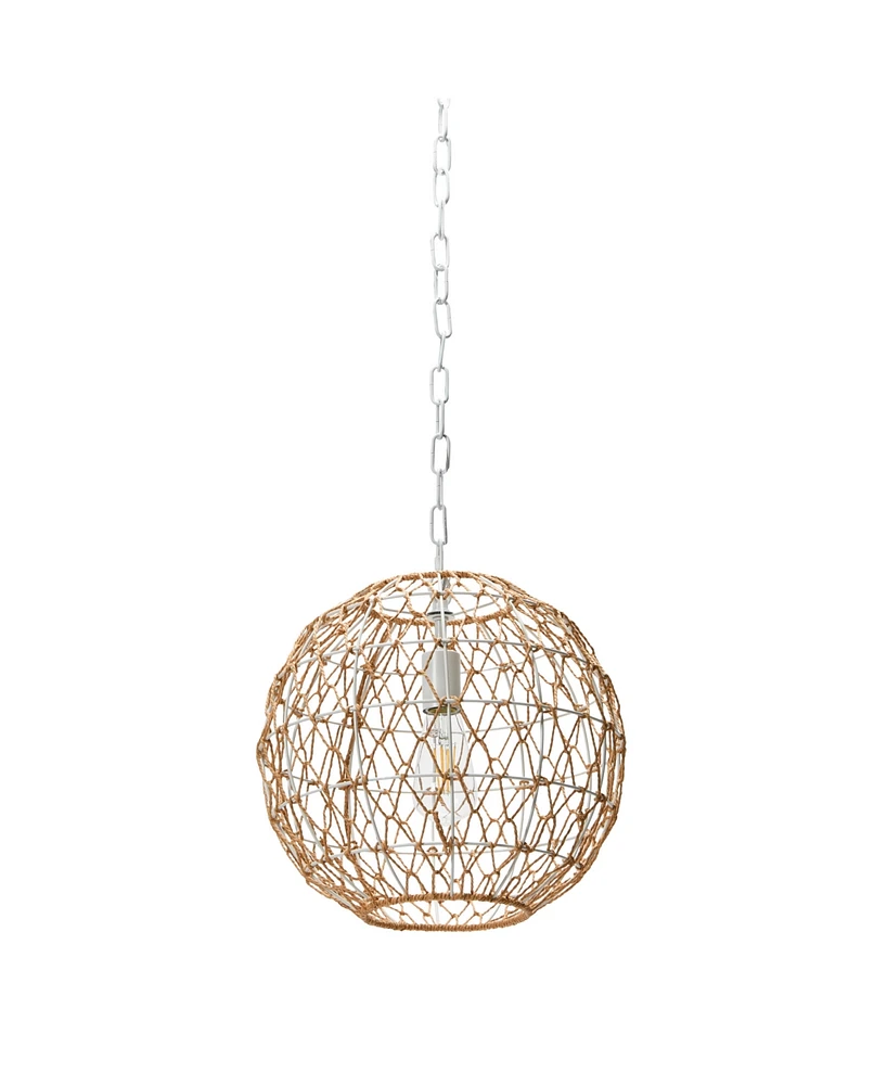 Robert Stevenson Lighting Alaina - Natural Paper Rope and Metal Ceiling Light