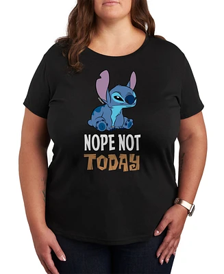 Hybrid Apparel Trendy Plus Lilo & Stitch Nope Not Today Graphic T-Shirt