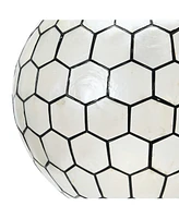 Storied Home Capiz Honeycomb Ceiling Light