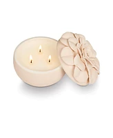 Illume Coconut Milk Mango Ceramic Flower Candle