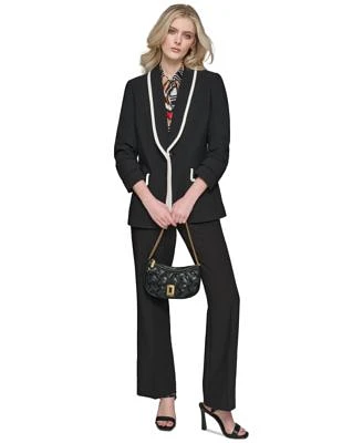 Karl Lagerfeld Paris Womens Shawl Collar Blazer Geo Print Blouse Pants