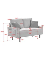 Simplie Fun Elegant Linen Sofa, Modern Sofa- Enhance Your Living Space With Timeless Sophistication