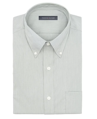 Tommy Hilfiger Men's Regular Fit Wrinkle Resistant Stretch Dress Shirt