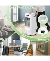Slickblue 4-in-1 Portable Evaporative Air Cooler with Timer and 3 Modes-White