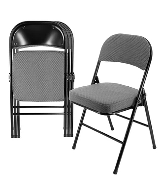 Elama 4 Piece Metal Folding Chair with 2.2 Inch Padded Seats