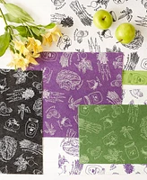 Design Imports Fridge Liner Collection Non-Adhesive, Cut to Fit, 12x24", Eggplant Market, 6 Piece