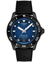 Tissot Men's Swiss Automatic Seastar 1000 Powermatic 80 Black Synthetic Strap Watch 40mm