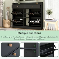 4-Drawer Shoe Cabinet for Entrance Hallway