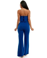 Bebe Women's Strapless Overlay Jumpsuit