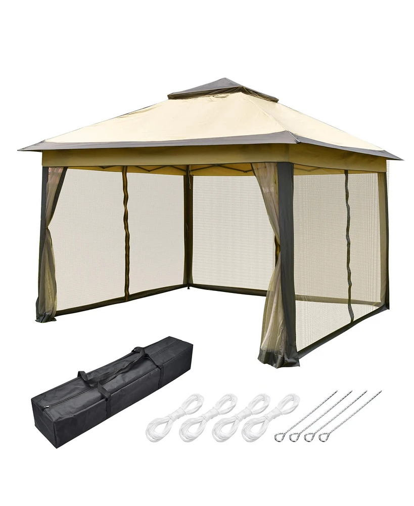 Yescom 11x11ft Pop-Up Gazebo Tent with Netting Carry Bag Carry Bag Party Home Backyard