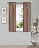 Superior Linen-Inspired Classic Room Darkening Modern Fade Resistant 2-Piece Curtain Set with Rod Pocket