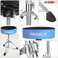 5 Core Drum Throne Padded Guitar Stool Adjustable Heavy Duty Music Chair Seat Universal for Adults & Kids with Anti Slip Rubber Feet