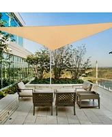 Yescom 22 Ft 97% Uv Block Triangle Sun Shade Sail Hdpe Canopy Cover Net Outdoor Yard