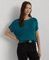 Lauren Ralph Women's Rib-Knit Crewneck Sweater, Regular & Petite