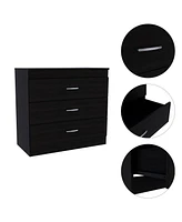 Bethage 3-Drawer Dresser Black Wengue
