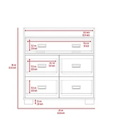 Edgemont 5-Drawer Dresser White