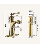 Mondawe Single Handle Bathroom Sink Tap Basin Faucets Bathroom Sink Faucet