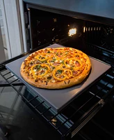 Old Stone 14 X 16 inch Glazed Rectangular Pizza Stone With Handles Heat resistant up to 1,100°F. Ideal for residential ovens, pizza ovens, and grills.